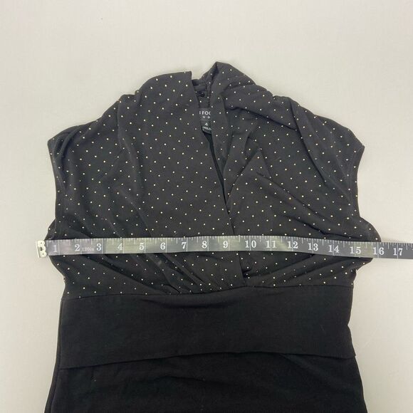 Enfocus Studio Black Sleeveless Studded Dress Size 4 - Picture 8 of 9